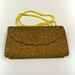 Gold Beaded Evening Bag